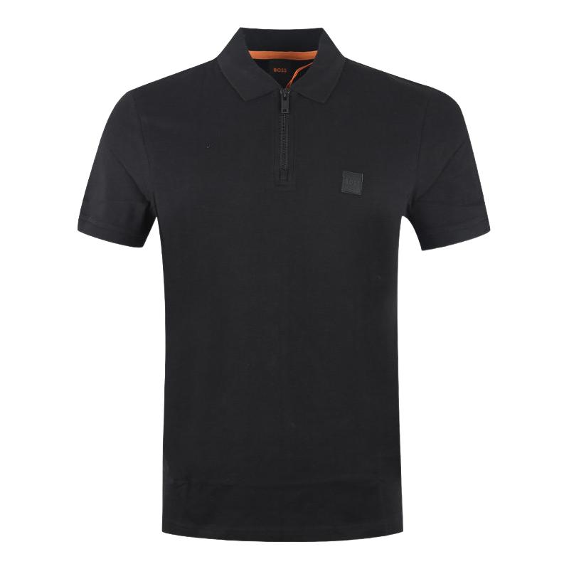 HUGO BOSS 雨果博斯 男士拉链翻领短袖POLO衫