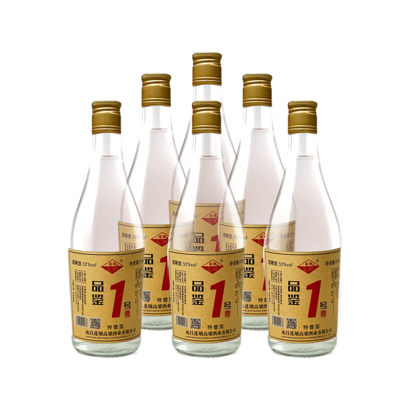 莲塘 特香型白酒 品鉴1号 52度 250ml*6瓶 整箱
