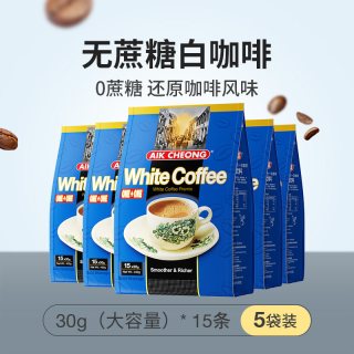 益昌老街 Aik Cheong 益昌 马来西亚进口无蔗糖添加二合一速溶白咖啡 450g 袋装