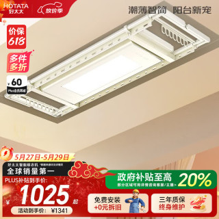 好太太 电动晾衣架 智能晾衣机隐形嵌入阳台照明 室外自动隐藏式晾衣服架 D-3082