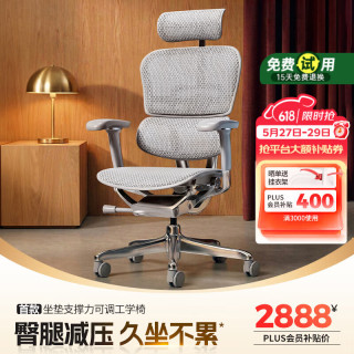 Ergonor 保友金豪E2 Pro人体工学椅 办公椅电脑椅 银白网
