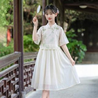 in.f 汉服女童连衣裙夏装2026新款儿童中式国风裙子女孩旗袍公主裙