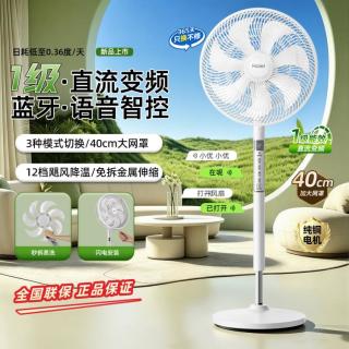 海尔 直流变频电风扇落地扇新款纯铜家用智能语空气循环扇一级节能