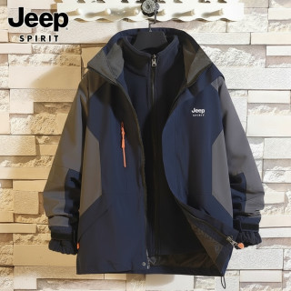 JEEP SPIRIT 吉普 男士冲锋衣三合一可拆卸工装外套