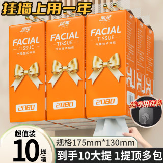 悬挂式抽纸大包 10提家用卫生纸 3层100抽10包(200*150mm)