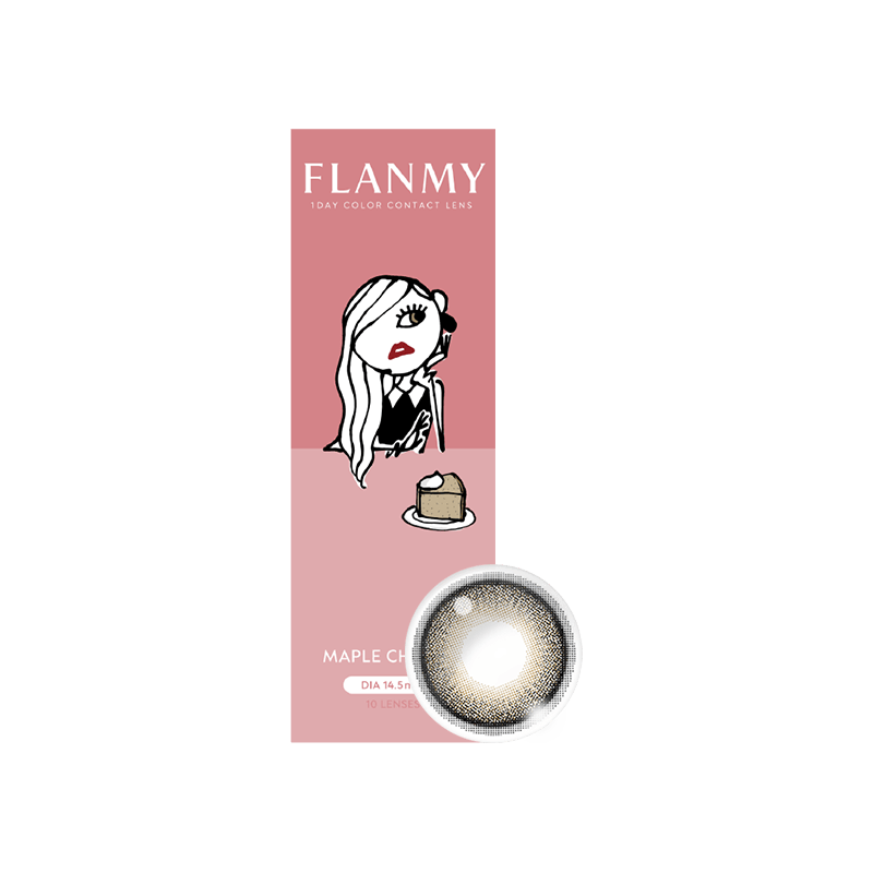T-Garden FLANMY美瞳日抛隐形眼镜 枫糖蜜戚风 325度 10片