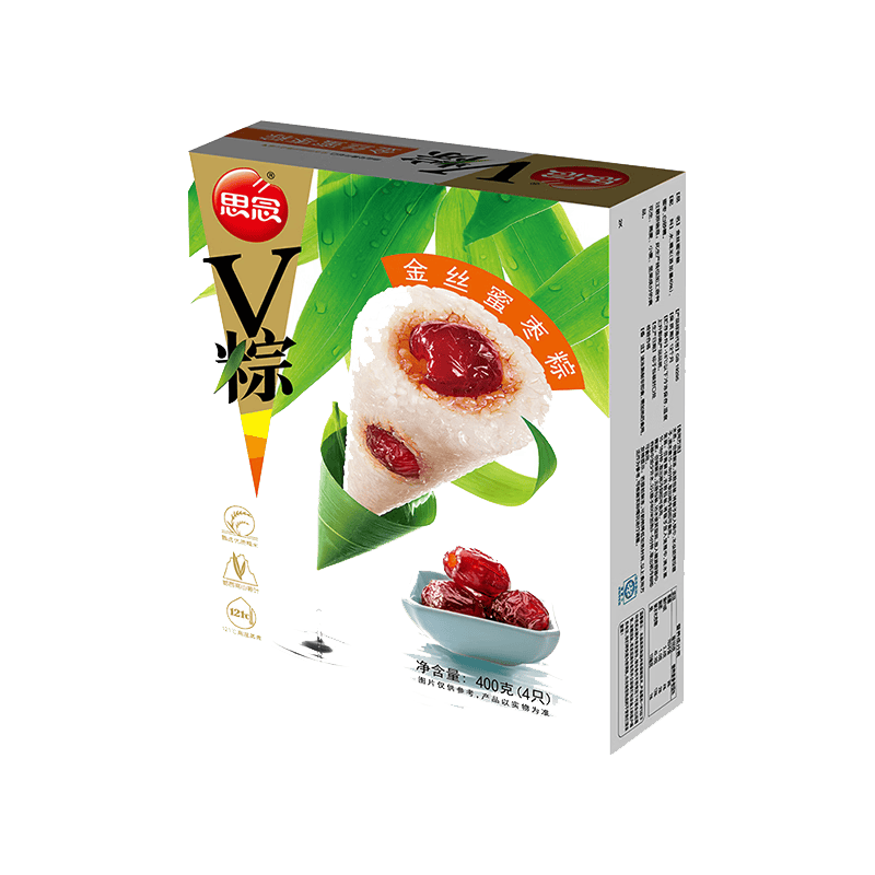 思念 蜜枣山药五红杂粮粽 400g5只 速冻粽子