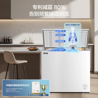 海信 300升家用单温全冷冻卧式冰柜大容量节能减霜商用冷柜