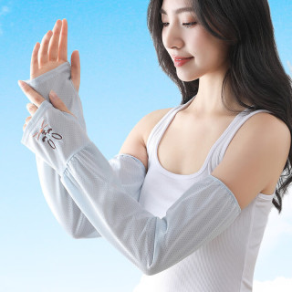 FOURDATRY 冰丝防晒袖套女夏季宽松袖子可爱冰袖防紫外线开车护手臂手袖套袖