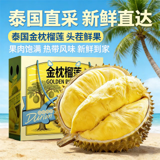 松筱 泰国金枕榴莲新鲜水果精选净重4-5斤