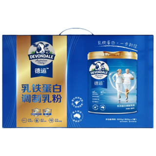 德运 中老年乳铁蛋白奶粉 零蔗糖高钙 800g*2罐