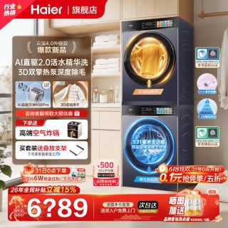 海尔 云溪4.0Pro XQG100-BLEU75TU1+GA100-STF75TU1 热泵洗烘套装