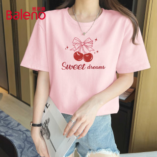 班尼路 100%纯棉短袖T恤女 粉色 S