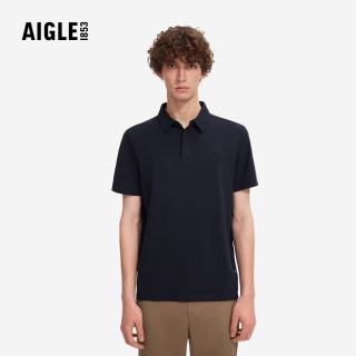 AIGLE 男士短袖T恤速干 polo衫户外休闲上衣经典春夏款