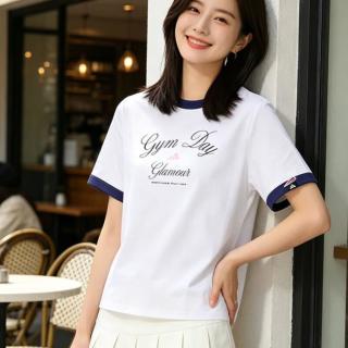 adidas 女装2026新款夏季透气运动休闲短袖跑步健身训练服棉质T恤