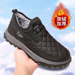 老北京 男士棉鞋 冬季加绒保暖防水防滑休闲中老年棉靴