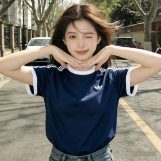 adidas 三叶草 户外T恤上衣26夏季新款透气运动服跑步健身半袖短袖棉质半截袖