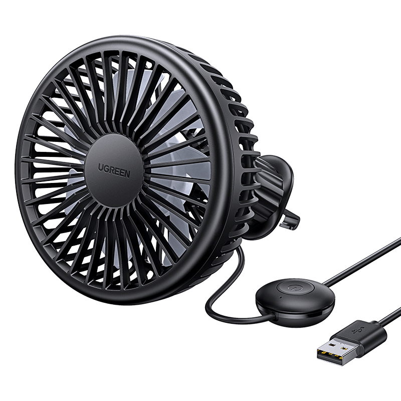 绿联 车载风扇 USB接口 12V-24V通用 汽车出风口小电扇