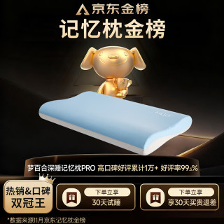 国家补贴：MLILY 0压深睡枕pro 成人记忆棉枕头 冰沁蓝