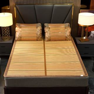 夏凉新款双面亲肤竹席 金玉翠花60x120cm