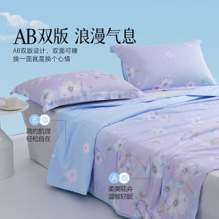 水星家纺 集团出品 百丽丝空调被 夏凉被纯棉被芯抗菌被子薄被子被芯 (40支全棉+可机洗)春色 200cm×230cm