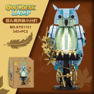 开智 拼装积木儿童玩具 81151猫头鹰创意小台灯