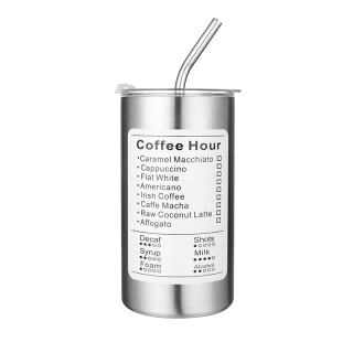 名创优品 咖啡星人保温杯 550ml 吸管杯