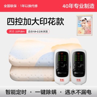彩虹 TT200×180-42X 电热毯 2.0米*1.8米 杏云蓝