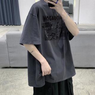 摩高 薄款男士短袖T恤国潮运动宽松休闲纯棉半袖体恤
