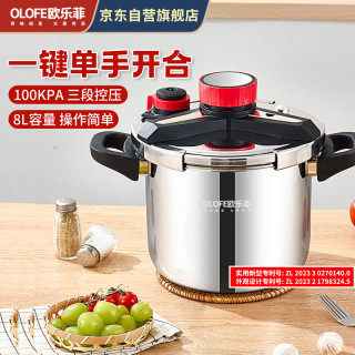 OLOFE 304不锈钢压力锅 8L