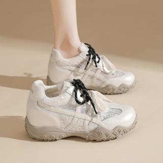星期六 ST&SAT 6.5CM内增高德训鞋春夏蕾丝网纱透气显瘦休闲女鞋
