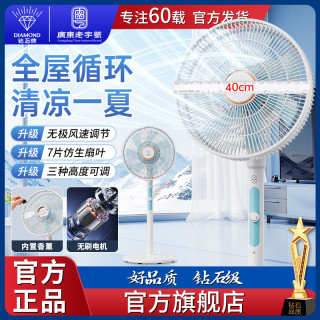钻石新款电风扇一级能效直流落地扇家用省电变频电风扇强风电风扇