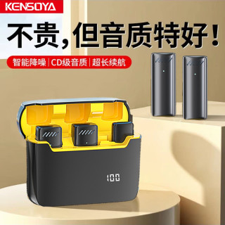 KINGSOIL 无线领夹麦克风直播录视频专业级户外vlog采访收音降噪