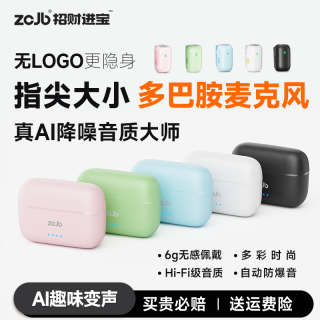 ZCJB 无线麦克风降噪声卡采访录音话筒户外视频一拖二直播收音麦