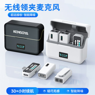 KINGSOIL KS18无线领夹式麦克风专业直播收音麦吃播降噪话筒手机电脑