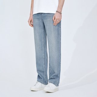 NVG·YOUNG NAVIGARE小帆船猫须水洗牛仔裤男夏季薄款裤子