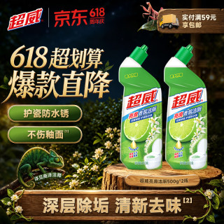 超威 洁厕灵马桶清洁剂亮滑洁厕液厕所清洁厕宝500g*2瓶