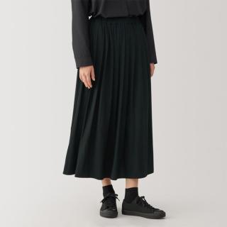 無印良品 MUJI Labo 女式针织百褶长半身裙