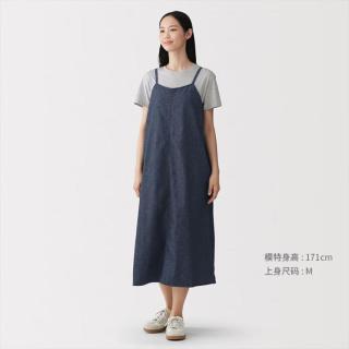 無印良品 MUJI 女式 轻量牛仔吊带连衣裙