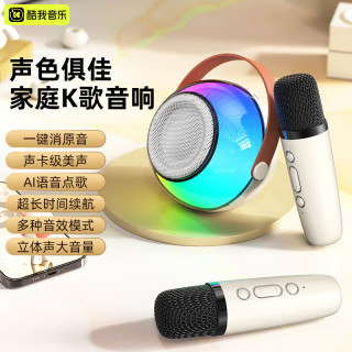 酷我音乐 腾讯K歌麦克风音箱一体无线话筒蓝牙音响自带声卡家庭KTV套装户外便携儿童玩具男女孩生日礼物S05