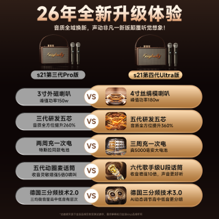 影音电器 金运S21蓝牙音箱家用K歌话筒音响一体麦克风家庭kt户外大音量唱歌
