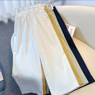 无品牌 女士高腰花苞九分阔腿休闲裤