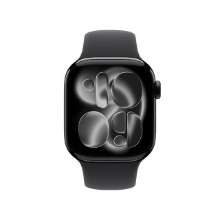 移动端、京东百亿补贴：Apple Watch Series 11 智能手表 GPS版 42mm 亮黑色铝金属表壳 黑色运动型表带 M/L