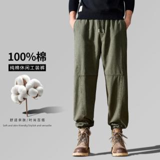 罗蒙 100%棉工装裤子男薄款男士运动裤男士休闲裤男裤
