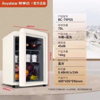 荣事达 复古冰吧小型冷藏保鲜柜家用客厅办公室冰箱茶叶饮料展示柜