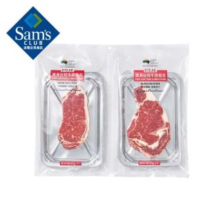 谷饲西冷牛排500g*2+眼肉牛排500g*2 1kg