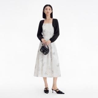 PuPuFeng 普普风 女士新中式竹叶水墨印花吊带连衣裙