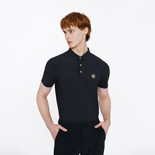 限尺码：比音勒芬 夏季时尚休闲BG鹿图案短袖polo衫男