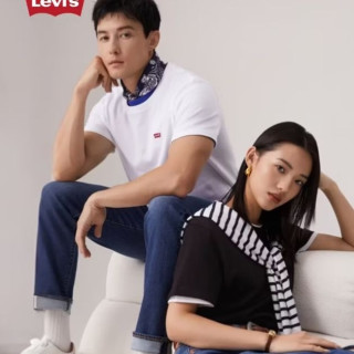 Levi's 同款简约休闲时尚百搭LOGO印花短袖T恤