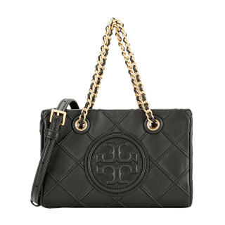 TORY BURCH Fleming  女款纯色压纹斜纹羊皮革托特包